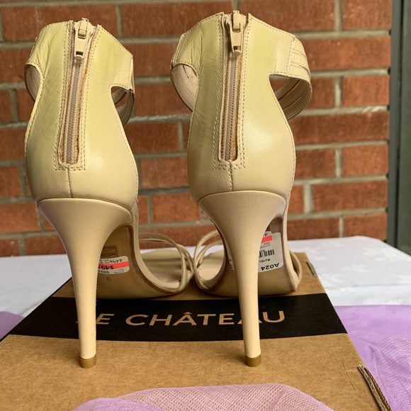 Leather Ankle Cuff Heeled Sandals - Picture 2 of 3